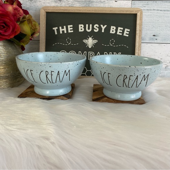 Rae Dunn ICE CREAM Speckled Bowls - Picture 3 of 6